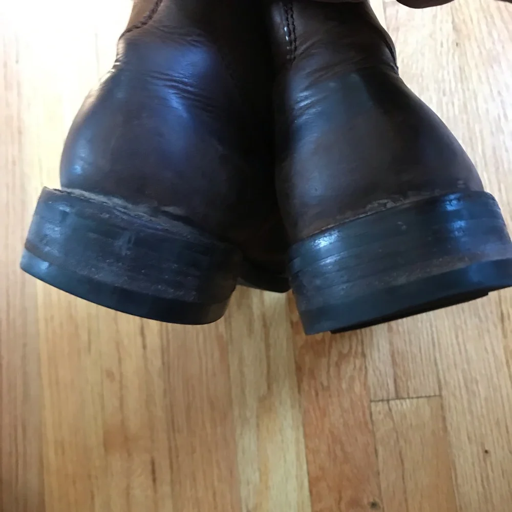 Thursday Boot Company Captain Men's Dark Brown Leather Lace-Up Cap-Toe Boots 9.5
